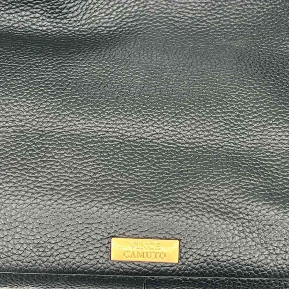 Vince Camuto Black Hobo Bag with Gold Accent